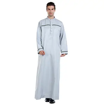 Oamenii Abaya Haine Musulmane Dubai Islamic Jubba Echipa Robe Caftan De Îmbrăcăminte Tradițională Maneca Lunga Solid Arabia Saudită Halat De Rochie