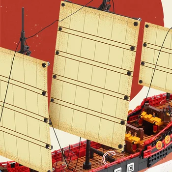 Cantoneză Stil Barca Bloc Maritime Silk Road Feribot China Galion Barcă Cu Pânze Asambla Cărămizi Model De Navă Jucării Copil Cadou