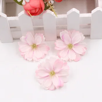 Noi 10buc 4.5 cm mătase artificială de prune cap de floare de nunta de decorare acasă flori DIY decorare de perete album ambarcațiuni de flori