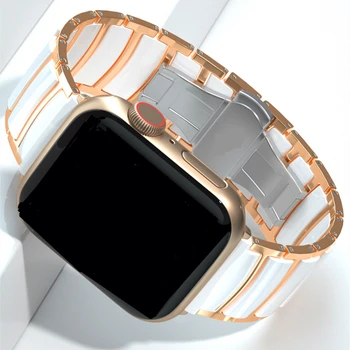 Ceramica Curea Pentru Apple Watch SE Trupă Seria 7 6 5 4 45mm 41mm 44mm 40mm Brățară de Metal pentru iWatch 3 42mm 38mm Watchbands