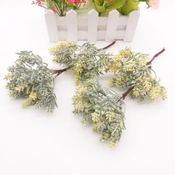 6pcs Mini Iarbă Artificială a Plantelor Artificiale Flori pentru Nunta Decor de Crăciun DIY scrapbooking Coroană de flori False