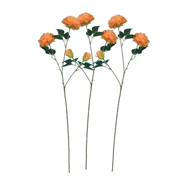 1BUC 3 Cap Bujor Flori Artificiale Nunta Aranjament Flori Artificiale Acasă în Camera de zi de Decorare Flori de Mătase