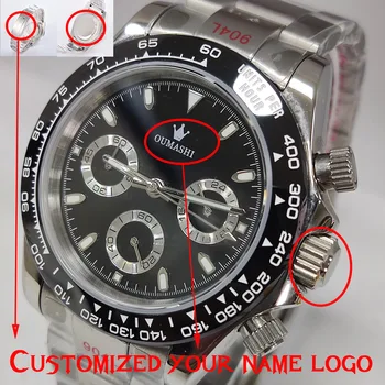 Vk63 cazul logo-ul personalizat nh35 caz ceas nh36 dial japonia cuarț ceas cronograf VK63 mișcare nh36 caz electronic Multifuncțional