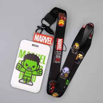 Hot Anime Marvel Spiderman, Ironman Pvc Capacul Cardului de Student Campus Card Mickey Mouse Agățat Sac Cartelei Șnur Carte de Identitate jucarii