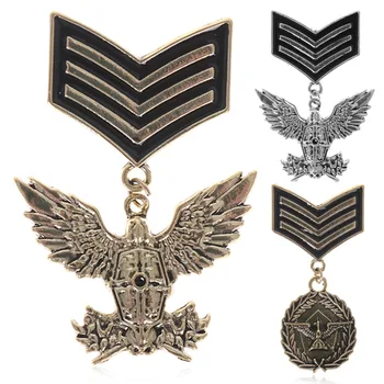 Vintage vultur Forma de Stea Armata Brosa Pin Punk Gotice Medalie Militară Broșe Pentru Barbati Femei Insigne Costum Accesorii Bijoux
