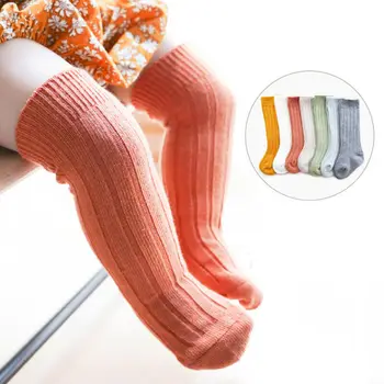 Copii Copil Copil Copil Fete Baieti Ciorapi Solid, Anti-Alunecare Lungă Tricotate Ciorapi De Bumbac Genunchi Ciorapi