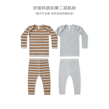 Costume pentru copii 2022 Nou Toamna și Iarna European Fată Băiat Tipărite Tricou Bottom Serie Costum Copil Pijamale Jambiere Homewear