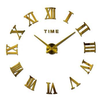 FIERBINTE 3d diy Acrilice miroir ceas de perete autocolante ceas ceasuri Cuarț Moderne reloj de pared acasă decor nou transport gratuit