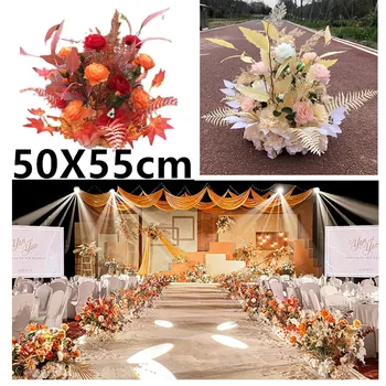 50X55cm DIY flori de nunta de decorare de perete consumabile de flori de mătase de simulare de flori rând de nunta de decorare arc de fundal