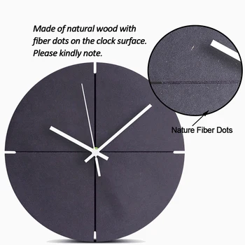 Lemn Rotund Ceas De Perete Tăcut Lemn Living Decorative Ceas Agățat De 12 Inch Ceasuri De Perete Cu Design Modern Decor Acasă