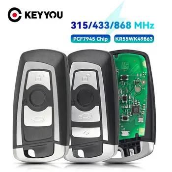 KEYYOU KR55WK49863 pcf7945 315/433/868Mhz Inteligent de la Distanță Cheie KeylessGo Pentru BMW 1 2 3 5 7 Seria 2009-2016 CAS4 F Sistem