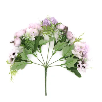 Ceai de mătase de Trandafiri Roz Bujor pentru Scrapbooking Nunta Vaze pentru Acasă Decorare Accesorii Flori Artificiale Ornamentale de Ghiveci de flori