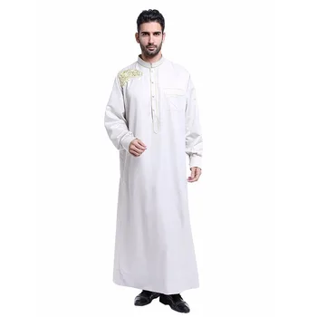 Jubba Echipa pentru om Îmbrăcăminte Musulman Adult Dubai Caftan Brodat Arabe, Dubai, Indian, Orientul Mijlociu Islamic Om Haine Plus Dimensiunea 3XL