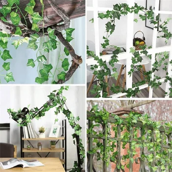 1BUC Artificiale Frunze de Iederă Begonia Ghirlanda Plante de Viță de vie Fals Frunze de Simulare Frunze Verzi Camera Partid Decor Acasă Decoratiuni