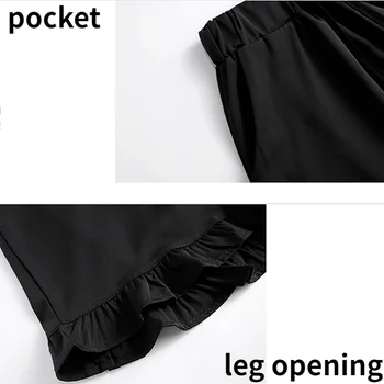 4XL pantaloni Scurți Femei Vrac Volane Design Harajuku Toate-meci de Vară coreeană de Moda Streetwear шорты женский Simplu Sweet Lady Casual