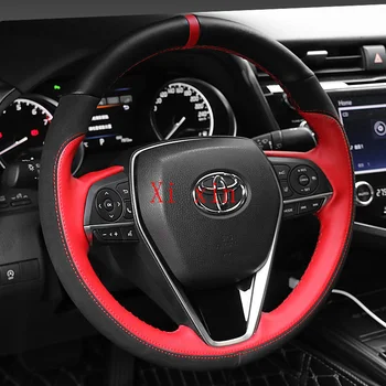 Pentru Toyota 2018-2021 Camry personalizate din piele, cusute manual capac volan interior masina modificarea accesorii