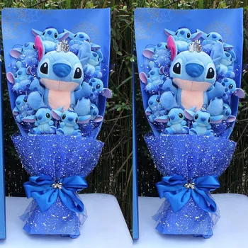 Multi-Stil Disney Lilo&Stitch Desene Animate Buchet De Flori Papusa De Plus Kawaii Absolvire Buchet De Jucărie Valentine Birtdhay Cadou De Nunta