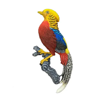 QIQIPP Magnet de Frigider Semi-dimensional Animale Păsări Fazanul de Aur Magnet de Frigider Rășină Decorative Magnet