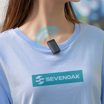 Sevenoak SKM-W1 2.4 GHz Mini Condensator Microfon Lavaliera Wireless pentru PC Mobil iPhone Android Live Streaming pe Youtube Înregistrarea