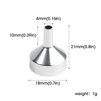 Mini Metal Pâlnie pentru Ulei, Combustibil, Apă, Lichid Umple Sticluta Instrument de Transfer de Consumabile de Laborator Portabil Pâlnie
