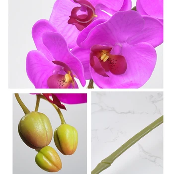 Latex 8-Capete Artificiale Din Plastic Fluture Orhidee Vaza Decor Acasă Nunta Decorartificial Flori