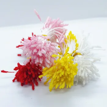500pcs 2mm/0.078 inch Dublu Mixt Capete DIY Artificiale Mini Pearl Floare Stamina, Pistil Florale Stamen Pentru Decor Nunta DIY