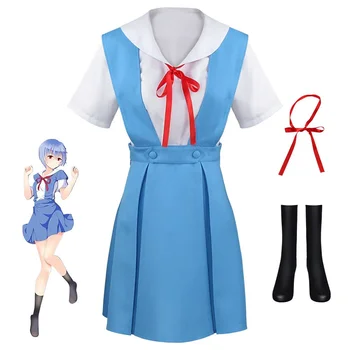 Halloween-Ul Anime-Ul Japonez Evangelion Femei Cosplay Asuka Langley Soryu Tokyo Ayanami Rei Costum De Uniformă Școlară