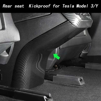 Negru mat Glazură lucioasă fibră de carbon bancheta din Spate Kickproof pentru Tesla Model 3 aerisire pasageri Tesla Model Y