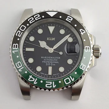 NH35 caz 40.5 mm barbati ceas Seiko NH35 mișcare din oțel inoxidabil, sticlă de safir Verde luminos dial Watch piese
