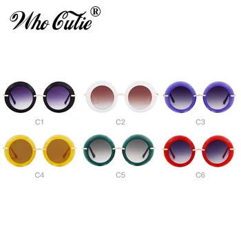 CINE CUTIE 2019 Supradimensionate Rotund ochelari de Soare pentru Femei Brand de Lux de Designer de Epocă Retro Cadru Verde de sex Feminin de Ochelari de Soare Nuante OM567