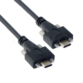 USB 3.1 Tip-C Dual M2 Șuruburi de Blocare USB-C to USB C 10Gbps Cablu de Date cu Montare pe Panou 120cm 200cm 300cm