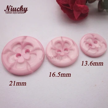 Niucky 21mm / 17mm / 14mm 2 Gauri de Colorat Flori Umbra Rășină de Cusut Butonul pentru Haine Diy Scrapbooking Materiale R0101m-002