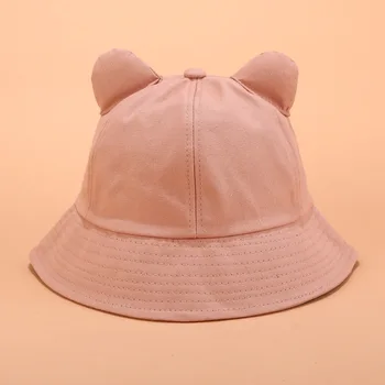 2021 bumbac Desene animate Pisica ureche găleată pălărie Pescar pălărie de Soare capac de pălării pentru femei