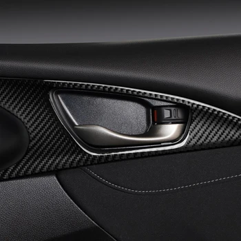 Fibra de Carbon Autocolant Auto Mânerul Ușii Castron Panoul Ornamental Decal pentru Honda Civic al 10-lea Gen Civic 2016-2021 Accesorii de interior