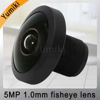Yumiki Fisheye 5MP 1.0 mm IR pentru CCTV aparat de Fotografiat Lentilă HD 5.0 Megapixeli F2.2 1/3.2