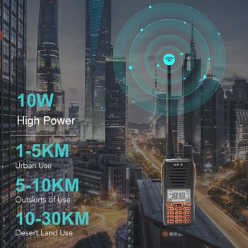Baofeng GT-5 10W Puternic Walkie Talkie hf Transceiver de Mare Putere Max 30KM Rază Lungă Actualizat UV82 Portabile 2Way Radiourile din 2022