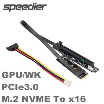 Cele mai noi Grafica placa Video BTC Mining Cablu de Extensie PCIe Gen3 x16 La M. 2 NVME Mkey Coloană Adaptor Non-USB GPU Pentru O și N Cărți