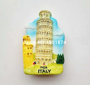 Mână-pictat Italia Turnul Din Pisa Magneti de Frigider 3D World Travel Suveniruri Frigider Autocolante Magnetice Decor Acasă