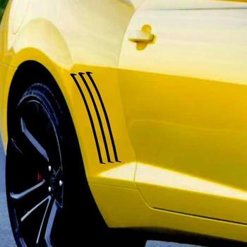 Calitatea Negru Mat și Sport de Curse Roșu din Partea Corpului de Aerisire a Introduce Dungi Autocolant Gill Decal Vinil pentru perioada 2010-Chevrolet Camaro