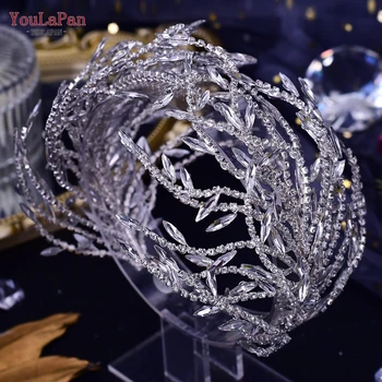 YouLaPan HP421 Bling Mirese Crystal Headband Femei Caciula de Păr de Nunta Accesorii Mireasa Pălării de Nunta Tiara și Coroana