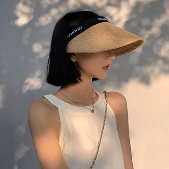 Gol de top capac parasolar Capac de Vara pentru femeie femeie pălărie, pălării de soare pălărie de Paie pălărie plajă pălării pentru femei de lux de designer de brand Fată capac