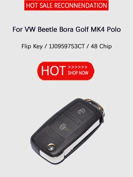 CN001012 Aftermarket 2 Butonul de Flip-Cheie Pentru VW Beetle, Bora, vw Golf 4 Polo, T5 Passat Remtoe 1J0959753CT 433mhz Cip ID48