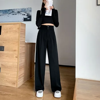 Pantaloni Casual Femei Elegante Office-uite Colector Streetwear Talie Mare sex Feminin Epocă S-3XL de Bază Pantaloni Chic Toamna Populare Ins