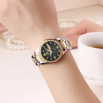WWOOR 2022 Femei de Lux Diamante Ceas Femei Brățară Ceas de mână Ceas de Aur de sex Feminin Impermeabil Luminos Cuarț Relogio Feminino