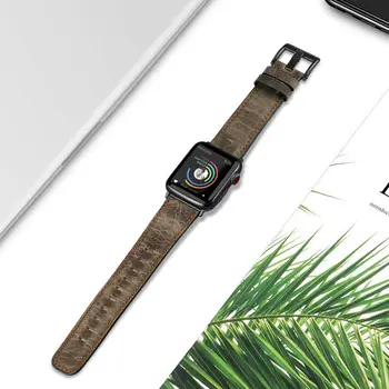 Curea pentru Apple watch band 44mm 40mm iWatch 42mm 38mm Retro Vacă din Piele watchband bratara correa pentru iwatch seria 6 5 4 3 2 SE
