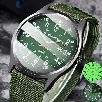 Moda Barbati Ceasuri Mâinile Luminos Ceas de Lux Sportului Militar Data de Cuarț Ceas de mână pentru Bărbați Casual Nailon Ceas relogio masculino