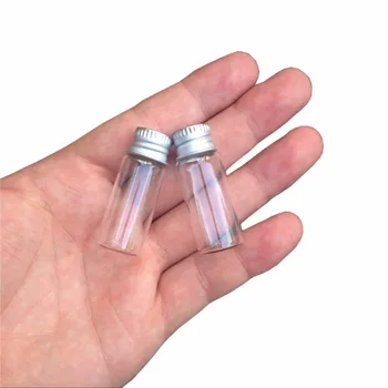 Mici recipiente de Sticlă cu Șurub Alumunium Capac 2 ml 4ml 6ml Clar Transparent Mini Tiny Flacoane Containere Drăguț Dorește Sticla 50pcs