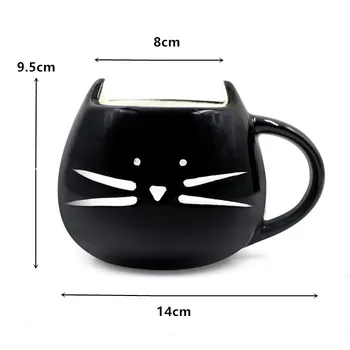 400ml Pisica Drăguț Animale de Cafea cu Lapte Cana de Creație Ceramică Cesti de Portelan, Cani de Ceai mic Dejun Drinkware Noutate Cadouri Frumoase