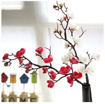 Prune Cires flori Artificiale flori de Matase flores Sakura crengi Acasă masa de sufragerie Decor DIY Decorare Nunta