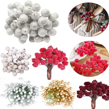 Flori artificiale Boabe de Spumă Îngheț Fructe Mici Particule Pentru a Face Ghirlanda de Flori Coș DIY Banda de Păr Artificiale Decor